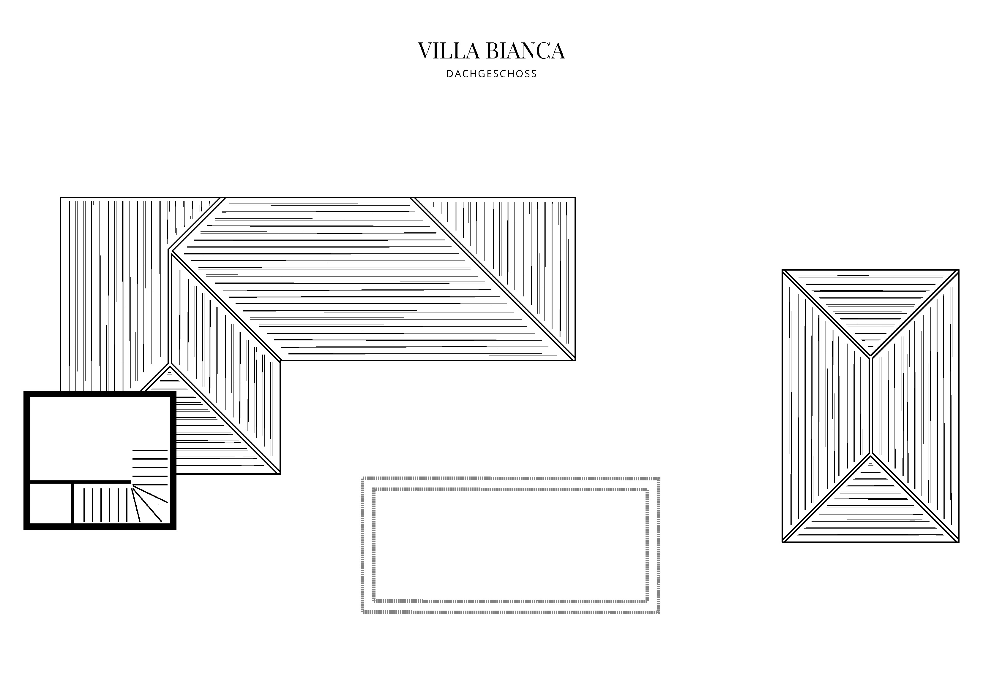 Grafik Grundriss Dachgeschoss Villa Bianca